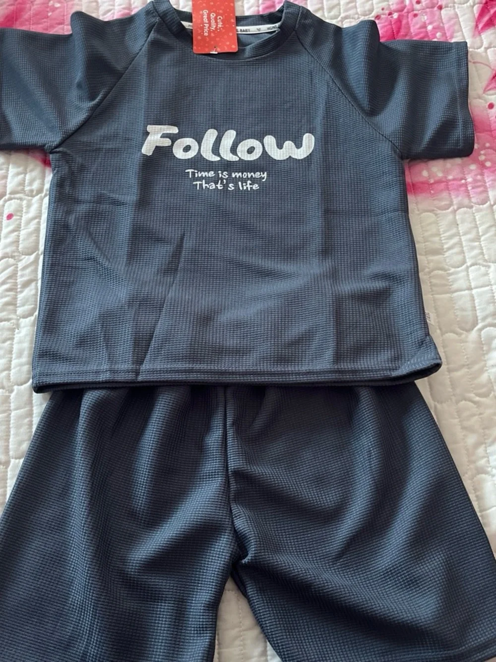 Follow Kids' Short Sleeve Pajama Set - Navy